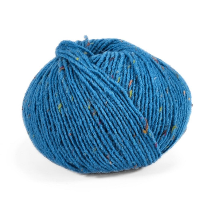 428 Пряжа Campolmi Filati Tweed, 100г - 250м, яскраво-блакитний, 50% вовна, 50% акрил