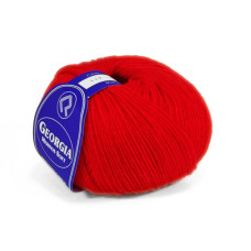429 Пряжа Campolmi Filati Georgia, 50г - 200м, яскраво-червоний, 50% вовна меринос, 50% акрил