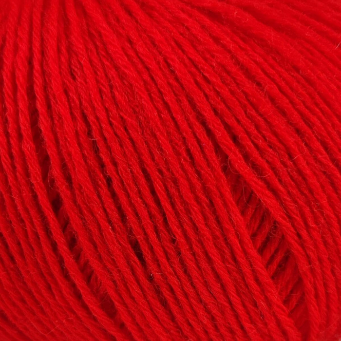 429 Пряжа Campolmi Filati Georgia, 50г - 200м, яскраво-червоний, 50% вовна меринос, 50% акрил