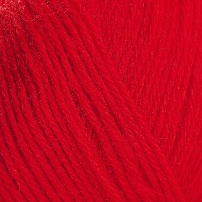 429 Пряжа Campolmi Filati Svezia, 100г - 250м, яскраво-червоний, 50% вовна, 50% акрил