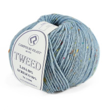 429 Пряжа Campolmi Filati Tweed, 100г - 250м, блакитна крига, 50% вовна, 50% акрил