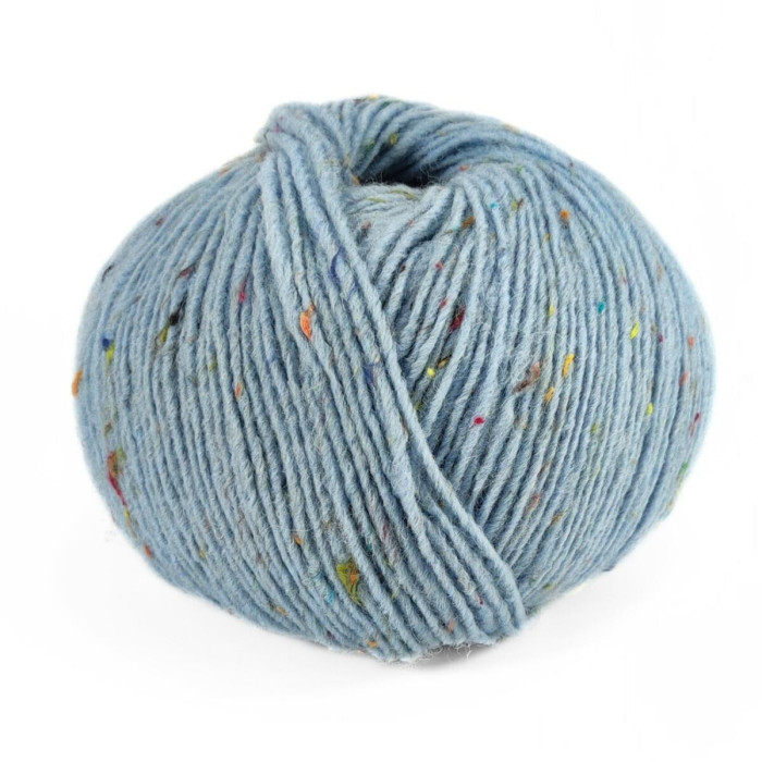 429 Пряжа Campolmi Filati Tweed, 100г - 250м, блакитна крига, 50% вовна, 50% акрил