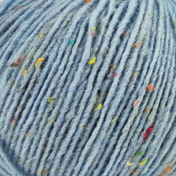 429 Пряжа Campolmi Filati Tweed, 100г - 250м, блакитна крига, 50% вовна, 50% акрил