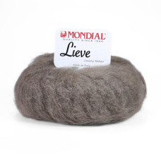 429 Пряжа Mondial Lieve, 50г - 140м, тауп, 90% кід мохер, 10% мікрофібра PА