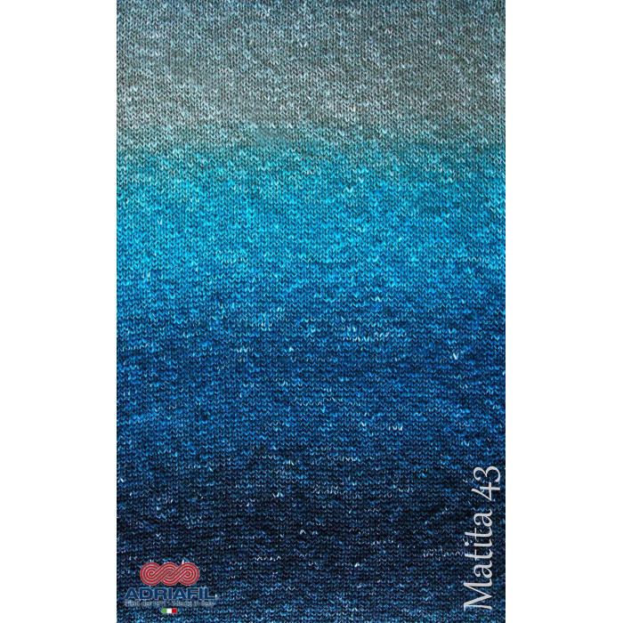 43 Пряжа Adriafil Matita Filato, 100г - 240м, різнокольоровий меланж, 76% бавовна, 24% конопля