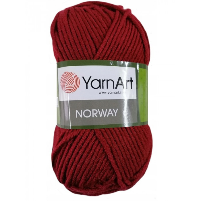 43 Пряжа Norway 100гр - 105м (Бордовий) YarnArt