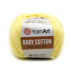 431 Пряжа Baby Cotton 50гр - 165 м (світло-жовтий). YarnArt