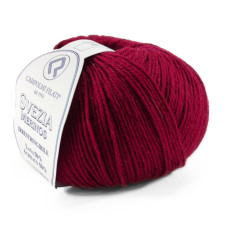 431 Пряжа Campolmi Filati Svezia, 100г - 250м, вишневий, 50% вовна, 50% акрил