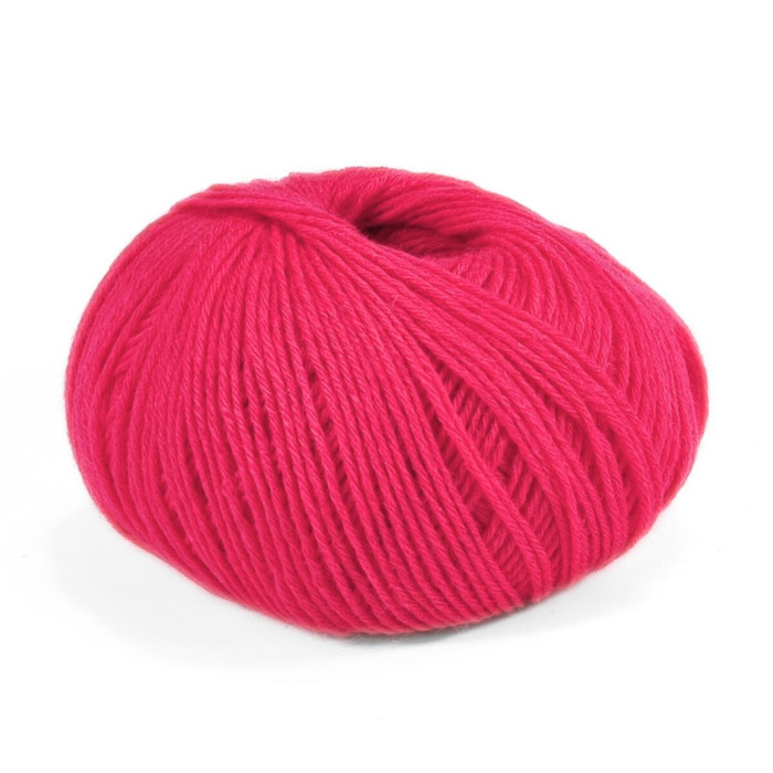 433 Пряжа Campolmi Filati Georgia, 50г - 200м, яскраво-кораловий, 50% вовна меринос, 50% акрил