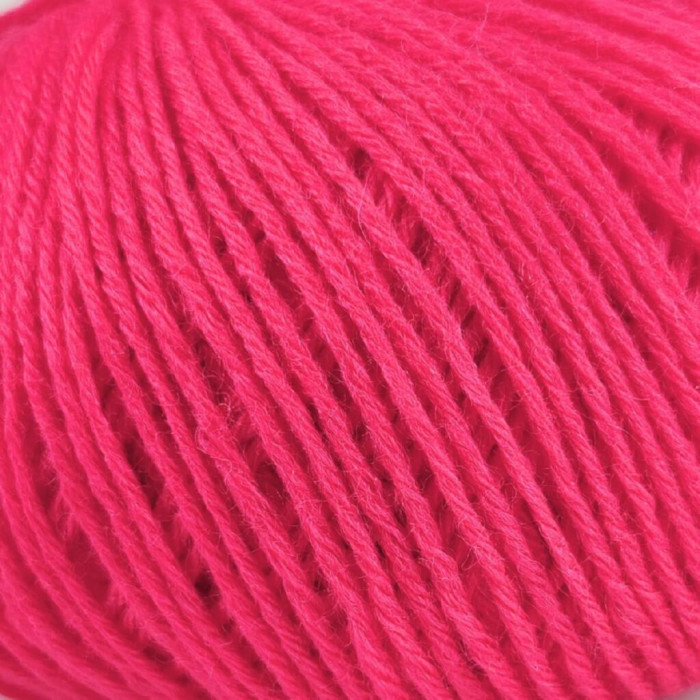 433 Пряжа Campolmi Filati Georgia, 50г - 200м, яскраво-кораловий, 50% вовна меринос, 50% акрил