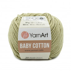 434 Пряжа Baby Cotton 50гр - 165 м (сіро-зелений). YarnArt