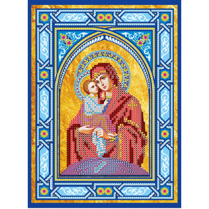 ACK-146 Ікона Богородиці Почаївська. АбрисАрт. Схема на полотні для вишивання бісером (АСК-146)