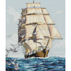 4357 Вітрильник. 31х34 см. Classic Design. Набір для вишивки хрестиком на Aida 16