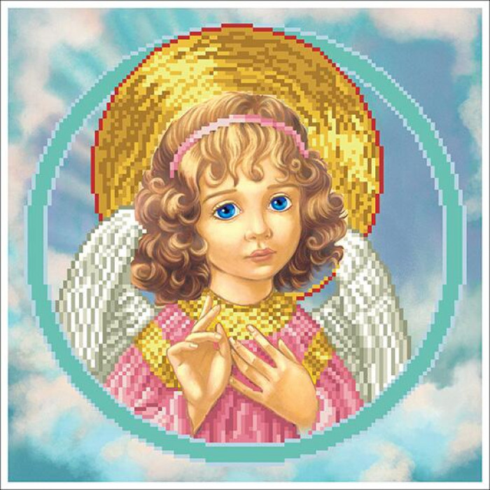 139 АДМ-2-схема Ангел дитячих мрій (2). БС Солес. Схема на тканині для вишивання бісером