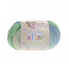 4389 Пряжа Baby Wool Batik 50гр - 175м (Різнокольорова) Alize(Знятий з виробництва)
