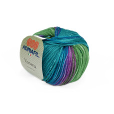 44 Пряжа Adriafil Viceversa, 50г - 155м, різнокольоровий меланж, 42% бавовна, 58% віскоза