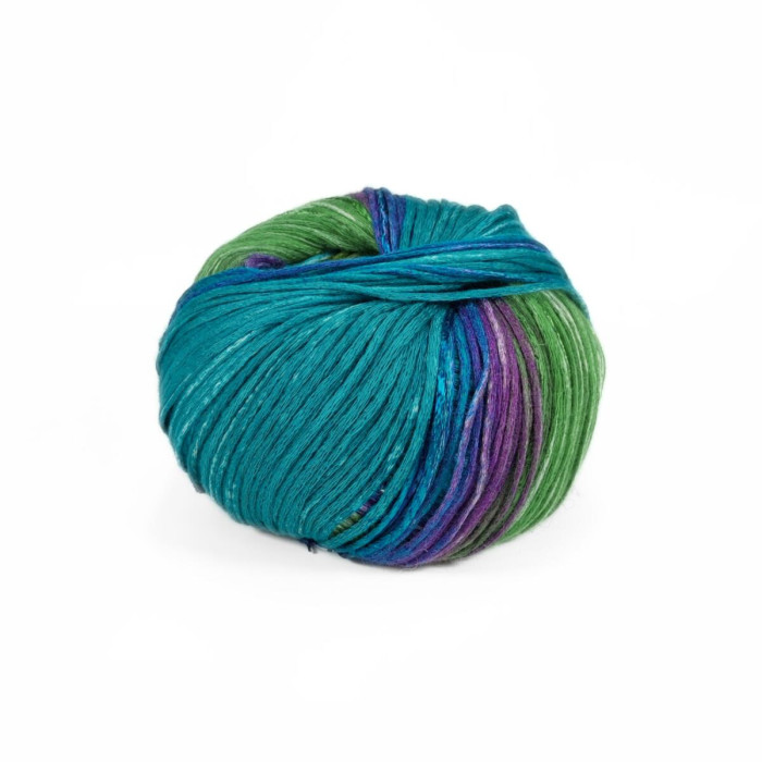 44 Пряжа Adriafil Viceversa, 50г - 155м, різнокольоровий меланж, 42% бавовна, 58% віскоза