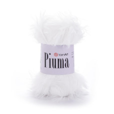 4401 Пряжа Piuma 50г-100м (білий). YarnArt