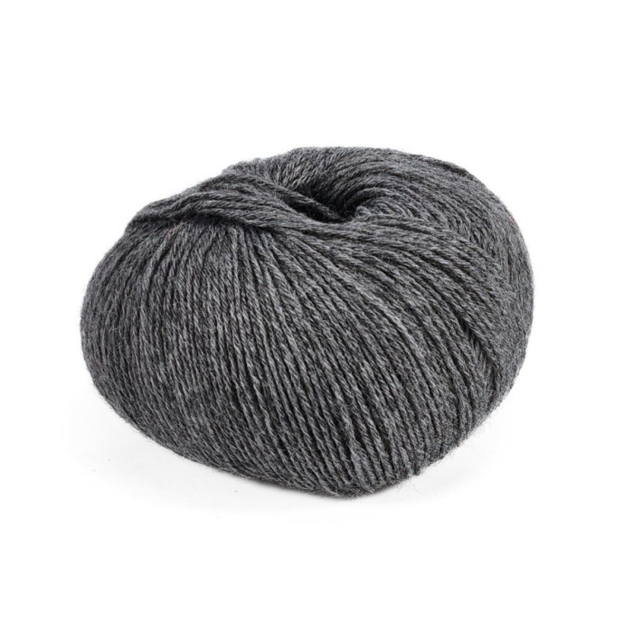 443 Пряжа Campolmi Filati Georgia, 50г - 200м, темно-сірий, 50% вовна меринос, 50% акрил