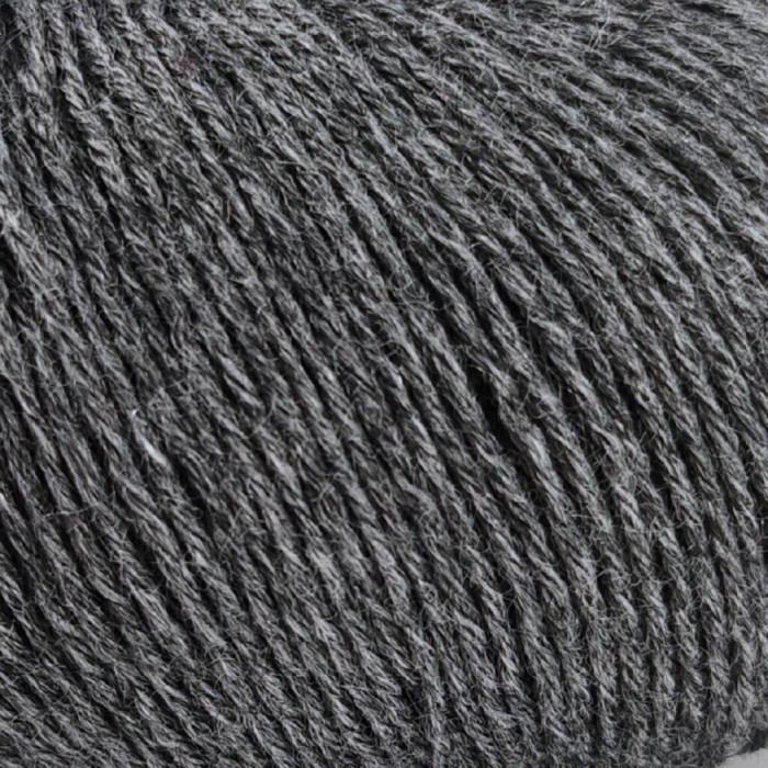 443 Пряжа Campolmi Filati Georgia, 50г - 200м, темно-сірий, 50% вовна меринос, 50% акрил