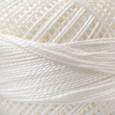 444 Муліне Art. 87 Pearl Cotton Luca-S, бавовна, 10 г, 80 м, колір кремово-білий