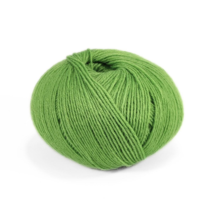 448 Пряжа Campolmi Filati Georgia, 50г - 200м, салатовий, 50% вовна меринос, 50% акрил
