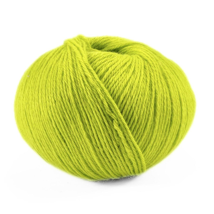 449 Пряжа Campolmi Filati Svezia, 100г - 250м, яскраво-фісташковий, 50% вовна, 50% акрил