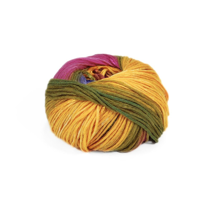 45 Пряжа Adriafil Viceversa, 50г - 155м, різнокольоровий меланж, 42% бавовна, 58% віскоза