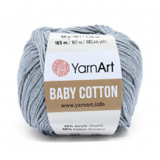 452 Пряжа Baby Cotton 50гр - 165 м (сірий). YarnArt