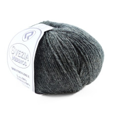 454 Пряжа Campolmi Filati Svezia, 100г - 250м, антрацит, 50% вовна, 50% акрил