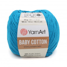458 Пряжа Baby Cotton 50гр - 165 м (синій). YarnArt