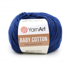 459 Пряжа Baby Cotton 50гр - 165 м (темно-синій). YarnArt