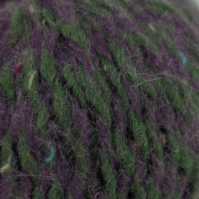 46 Пряжа Campolmi Filati Pierrot, 100г - 115м, фіолетовий-зелений, 25% мохер, 50% вовна, 25% акрил