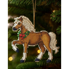 4614 Classic Design Набір для вишивки рахунковим хрестиком по пластику - Іграшка Символ року 2026 13x12 см, Aida 14 ct