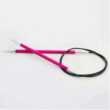 47090 KnitPro Спиці кругові Zing 5 мм - 22,5 см, алюміній