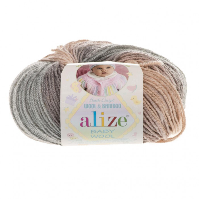 4726 Пряжа Baby Wool Batik 50гр - 175м (Різнокольорова) Alize(Знятий з виробництва)