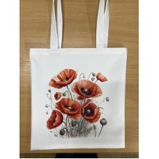 4754 Alisena Сумка-шопер - Польові маки 37x37 см, габардин
