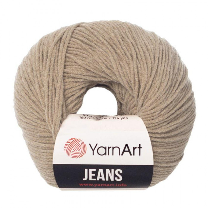 48 Пряжа Jeans 50гр - 160м (Темно-бежевий) YarnArt
