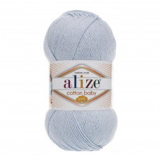 480 Пряжа Cotton Baby Soft 100гр - 270м (Блакитний) Alize(Знятий з виробництва)