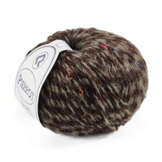 49 Пряжа Campolmi Filati Pierrot, 100г - 115м, бордовий-бежевий, 25% мохер, 50% вовна, 25% акрил