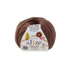 493 Пряжа Cotton Gold Hobby New  50г-165мм (кавовий). Alize