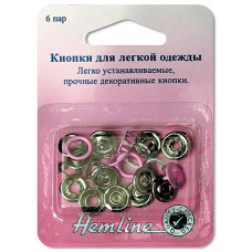 445.PK Кнопки для легкого одягу 11мм рожеві 6 шт. Hemline