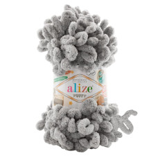496 Пряжа Puffy 100гр-9м (сірий). Alize