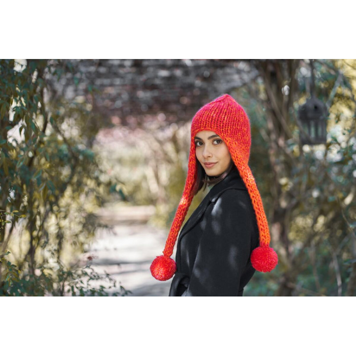 5/2024 Пряжа Laines du Nord Chunky Degrade, 200г - 120м, помаранчевий, 100% вовна