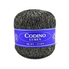 5 Пряжа Campolmi Filati Codino, 50г - 375 м, різнокольоровий, 65% купра 35%, металізована нитка