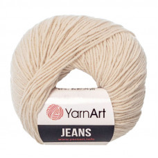 05 Пряжа Jeans 50гр - 160м (Молочний) YarnArt