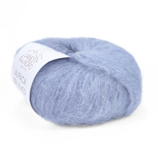 5 Пряжа Laines du Nord Alpaca Brushed, 50г - 115м, блакитний, 50% альпака, 35% вовна, 15% нейлон
