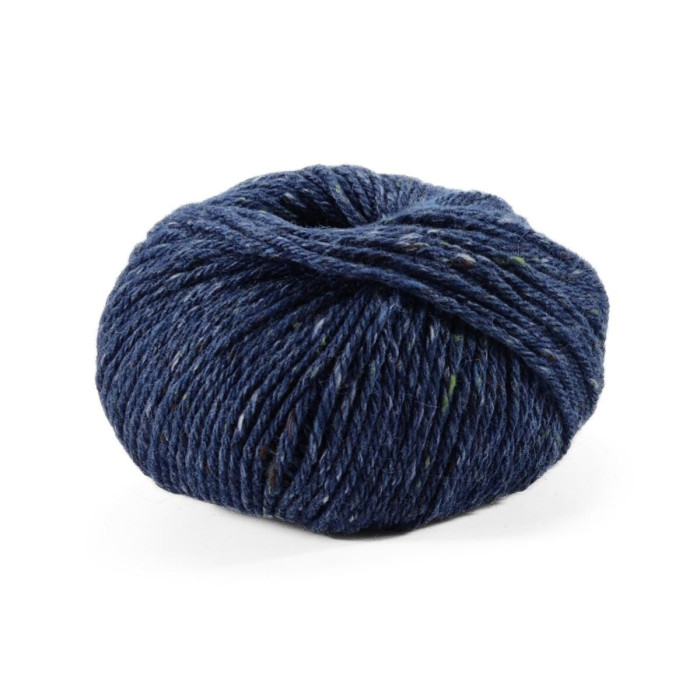 5 Пряжа Laines du Nord Aran Tweed, 50г - 90м, синій, 30% альпака файн, 50% вовна, 20% віскоза