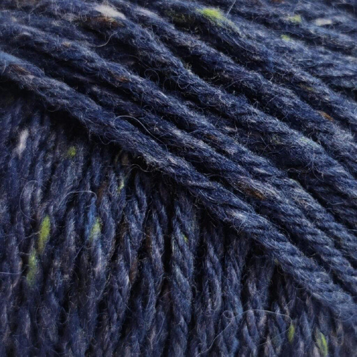 5 Пряжа Laines du Nord Aran Tweed, 50г - 90м, синій, 30% альпака файн, 50% вовна, 20% віскоза