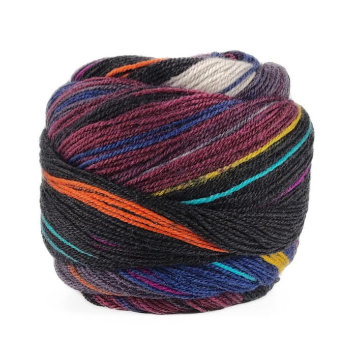 5 Пряжа Laines du Nord Indulgence Sock, 100г - 420м, різнокольоровий, 75% вовна, 25% нейлон